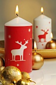 Assorted Christmas candles