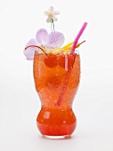 Tequila Sunrise with cocktail cherries