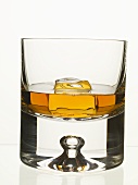 Glass of whisky on the rocks