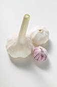 Three garlic bulbs