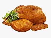 Whole roast chicken with parsley