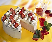 A strawberry cream cake