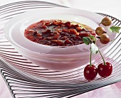 Sweet cherry and gooseberry jam