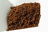 Instant coffee granules in a dish