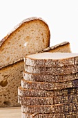 Sliced wheat and rye bread