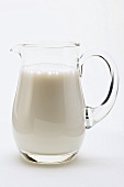 Milk in glass jug