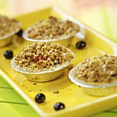 Mini Strawberry and Blueberry Pies in Disposable Pans