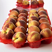 Peaches in plastic tray