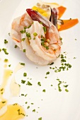 Steamed Shrimp with Mustard Seeds and Chives