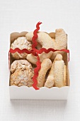 Assorted Christmas biscuits in box