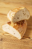 Italian white bread, halved