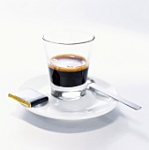 Espresso served in a glass