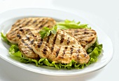 Grilled chicken breast slices
