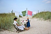 Mother and daughter on the beach (Oland, Sweden)