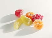 Sugar-coated fruit jelly sweets