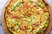 Red Bell Pepper and Pea Frittata