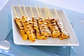 Grilled pork and chicken satay