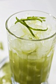 Ice-cold green tea (Matcha)