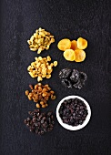 Various types of dried fruit