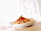 Fusilli with tomato sauce