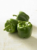 Three green peppers