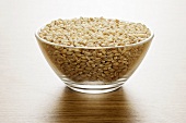 Barley in a glass bowl