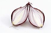 Halved red onion