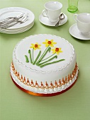 Cake with springtime decorations