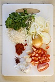 Ingredients for paella