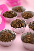 Chocolate truffles with walnuts