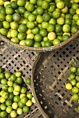 Limes in Thai market baskets