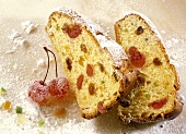 Gugelhupf with candied fruit and icing sugar