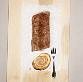 Swiss roll with chocolate cream filling