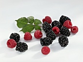 Raspberries and blackberries
