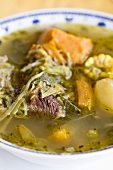 Cazuela de vacuno (Beef and vegetable soup, Chile)