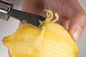 Zesting a lemon