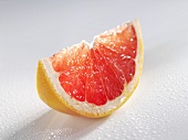 A wedge of grapefruit