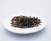 Wild rice on plate