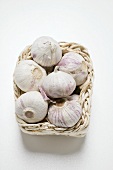 Asian garlic in basket