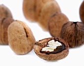 Walnuts, whole and halved