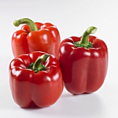 Three red peppers