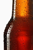Iced tea in bottle (close-up)