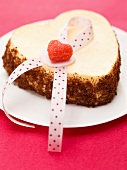 Heart-shaped cheesecake for Valentine's Day