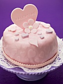 Pink cake for Valentine's Day