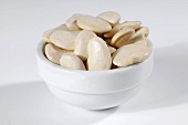 White beans in ceramic bowl