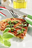 Slice of Tuscan pizza for diabetics