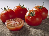 Tomatoes on sand