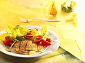 Putenfilet mit Salat