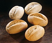 Five fresh bread rolls
