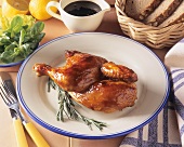 Glazed roast chicken